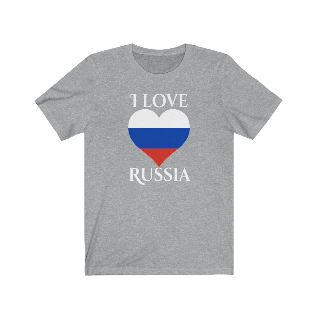 Russia Heart Flag Premium Tee 2 - Unisex