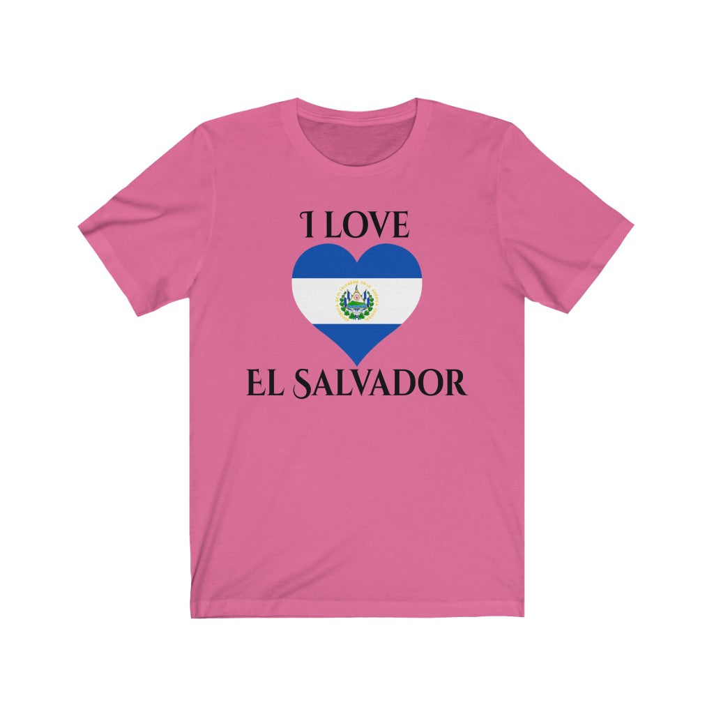 El Salvador Heart Flag Premium Tee 1 - Unisex