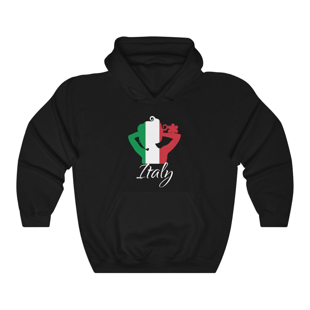 Italy Lady Flag Hoodie Sweatshirt 2 - Unisex