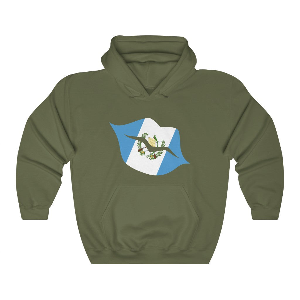 Guatemala Lips Flag Hoodie Sweatshirt - Unisex