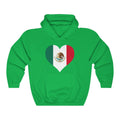 Mexico Heart Flag Hoodie Sweatshirt - Unisex