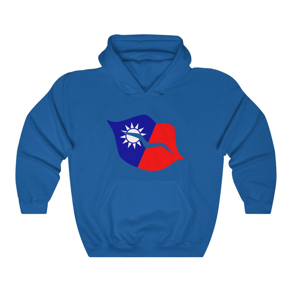 Republic of China - Taiwan Lips Flag Hoodie Sweatshirt - Unisex