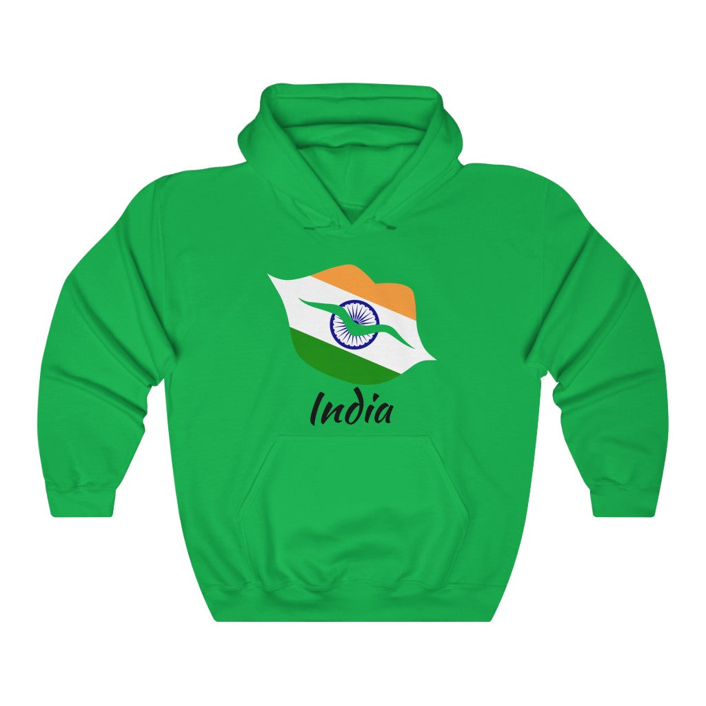 India Lips Flag Hoodie Sweatshirt 1 - Unisex