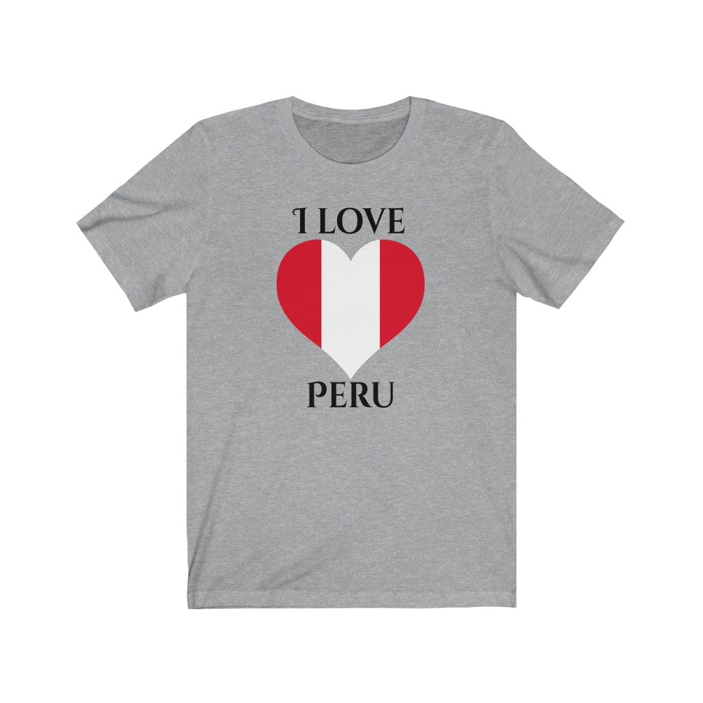 Peru Heart Flag Premium Tee 1 - Unisex