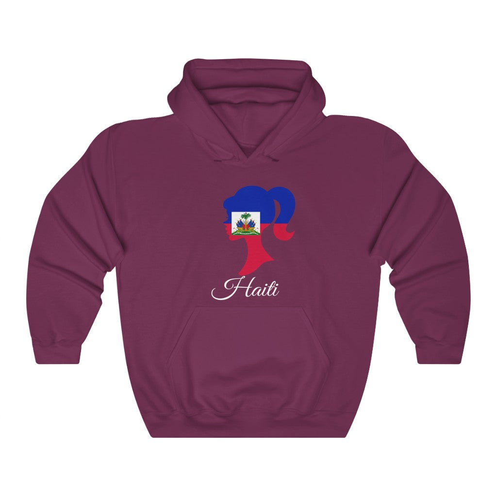 Haiti Girl Flag Hoodie Sweatshirt 2 - Unisex