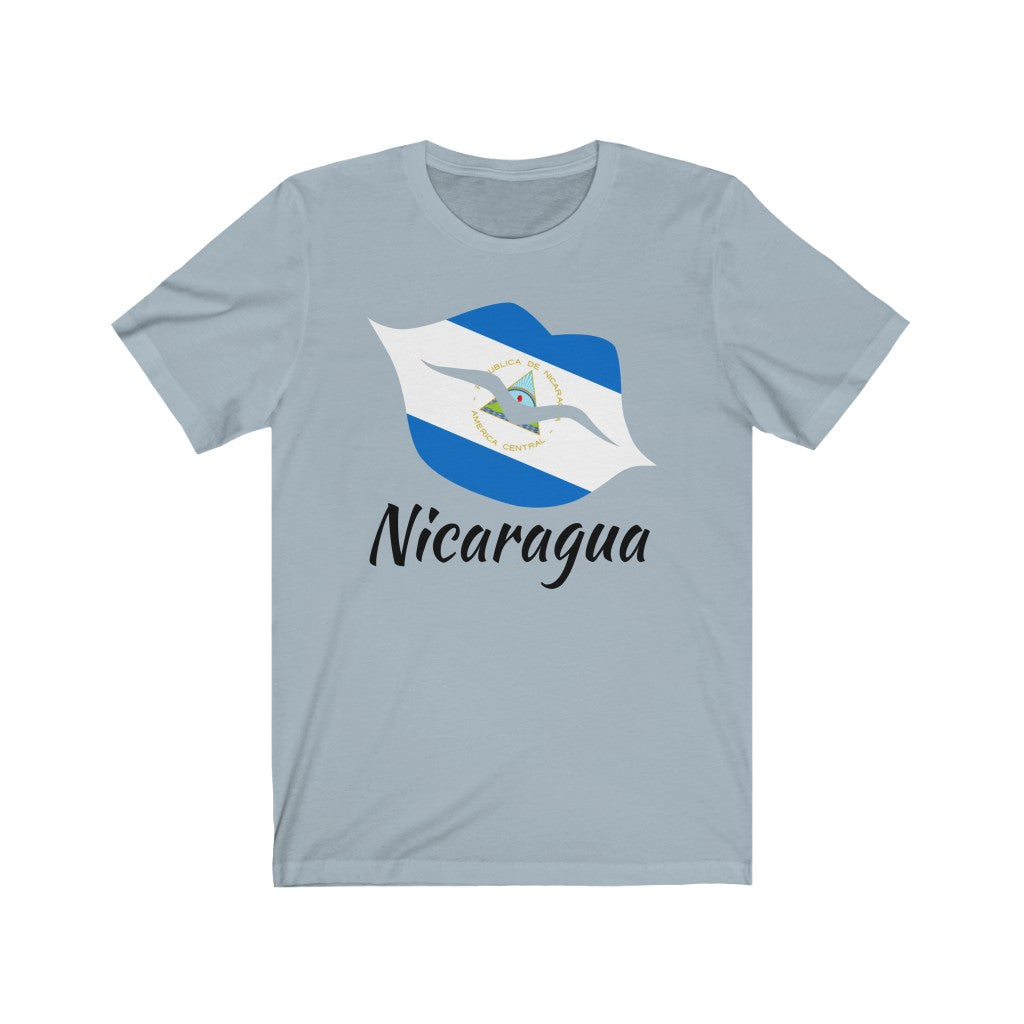 Nicaragua Lips Flag Premium Tee 1 - Unisex