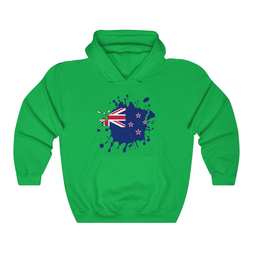 New Zealand Splat Flag Hoodie Sweatshirt - Unisex