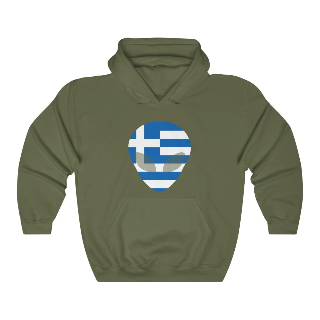 Greece Alien Flag Hoodie Sweatshirt - Unisex