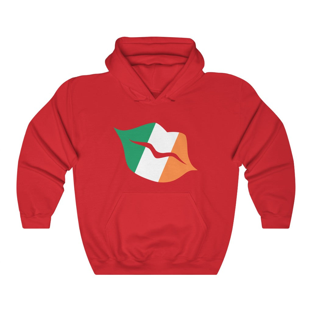 Ireland Lips Flag Hoodie Sweatshirt - Unisex