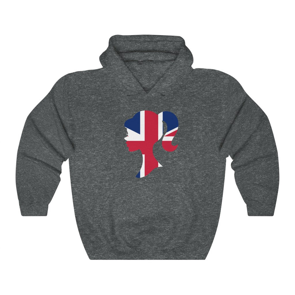 United Kingdom Girl Flag Hoodie Sweatshirt - Unisex