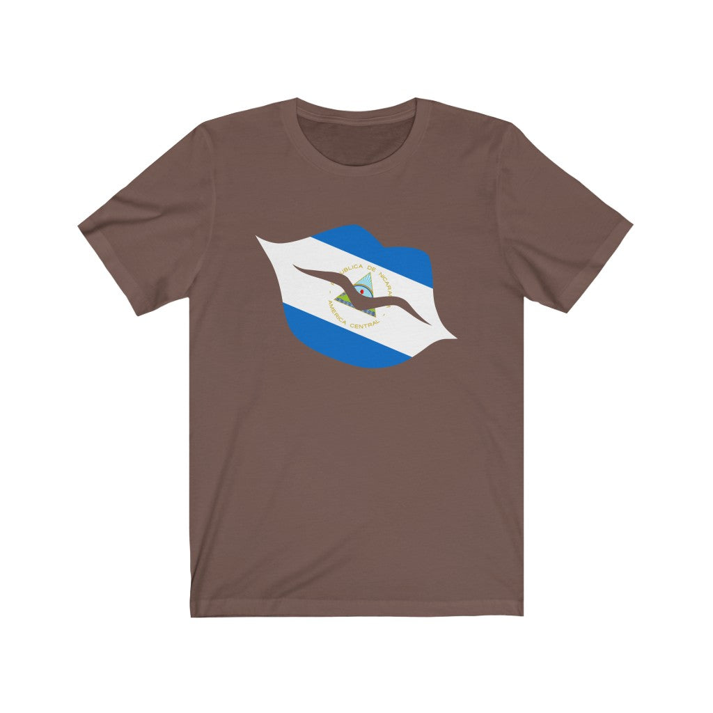 Nicaragua Lips Flag Premium Tee - Unisex