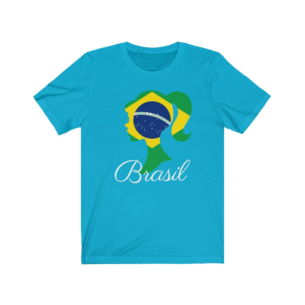 Brazil (Brasil) Girl Flag Premium Tee 2 - Unisex