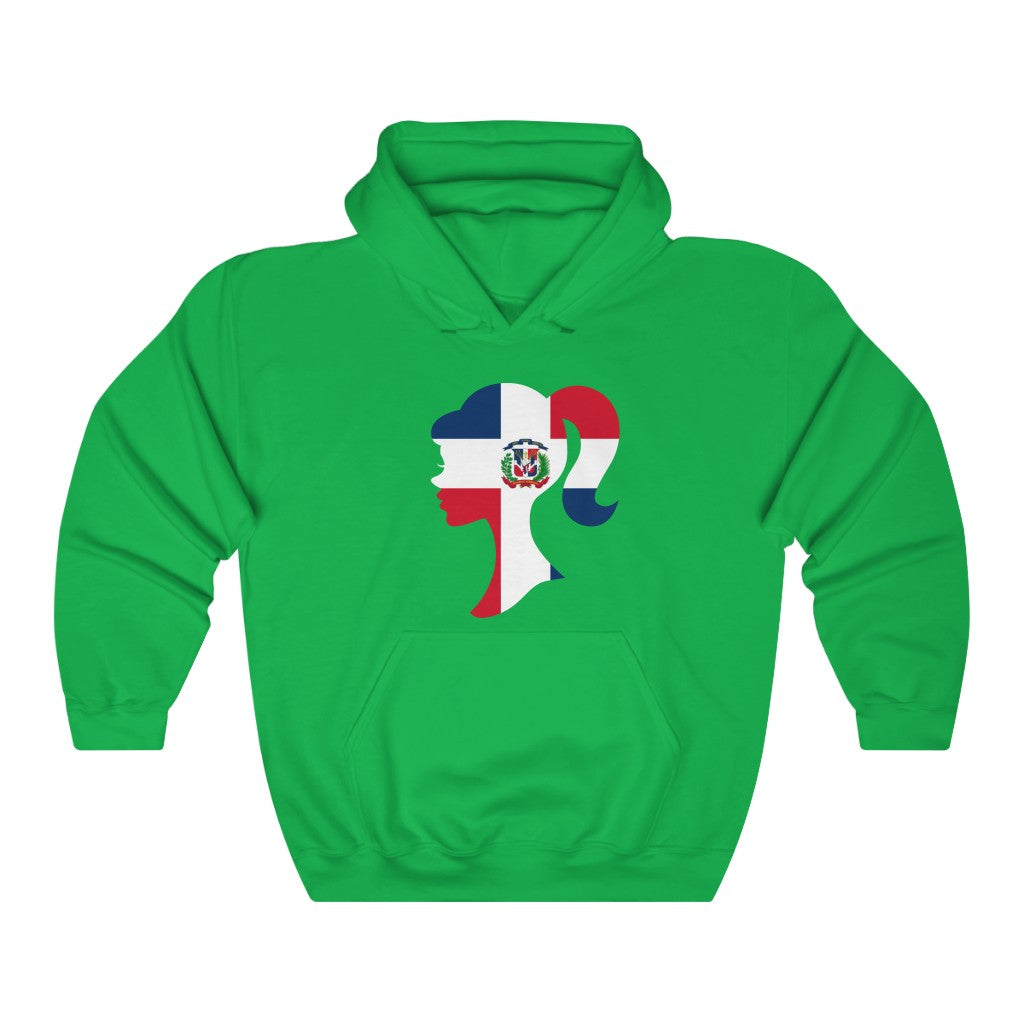 Dominican Republic Girl Flag Hoodie Sweatshirt - Unisex