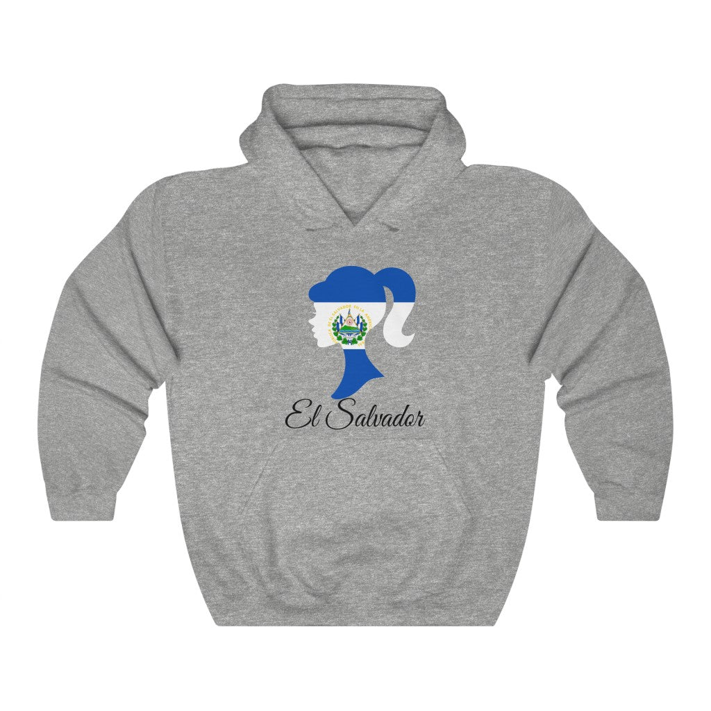 El Salvador Girl Flag Hoodie Sweatshirt 1 - Unisex