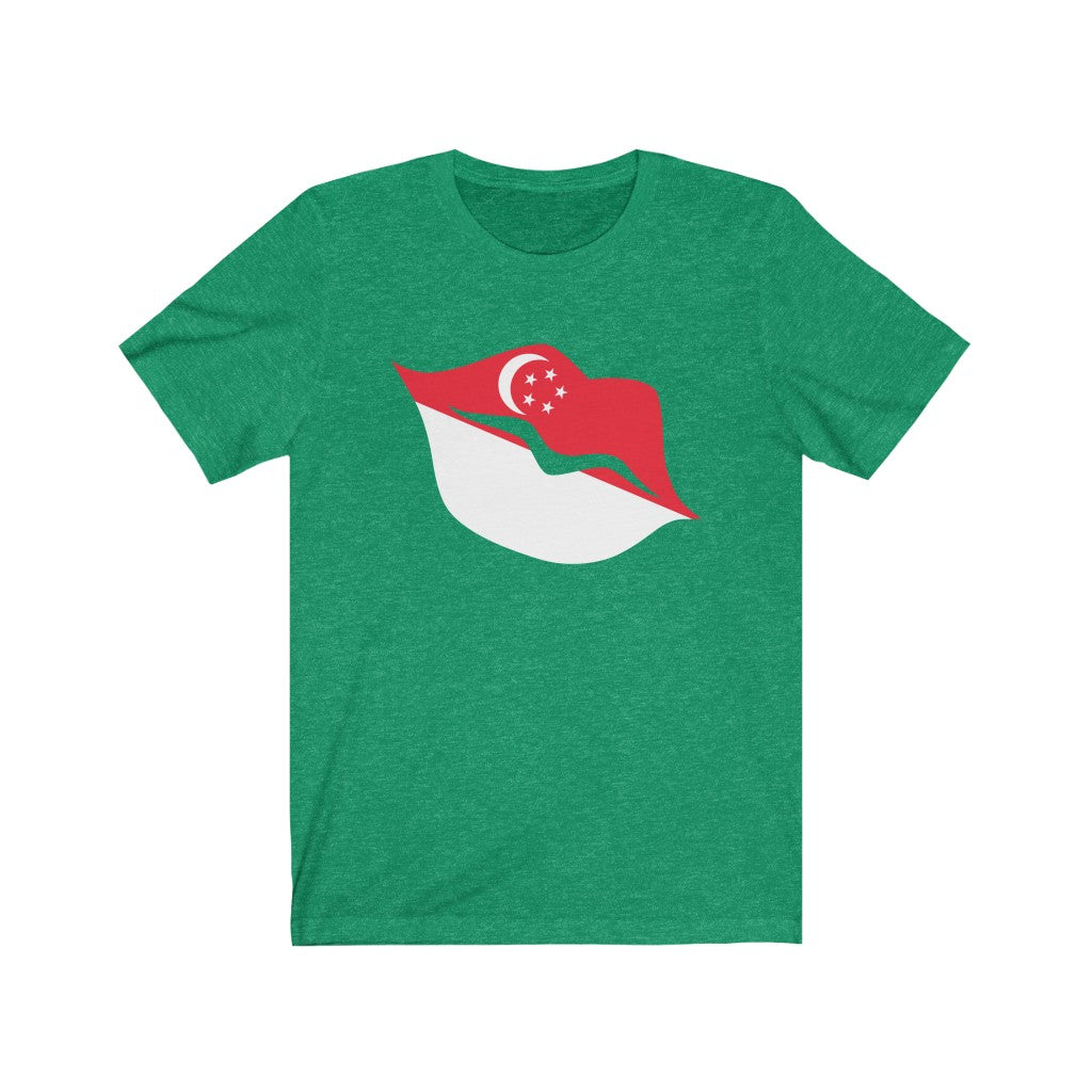 Singapore Lips Flag Premium Tee - Unisex