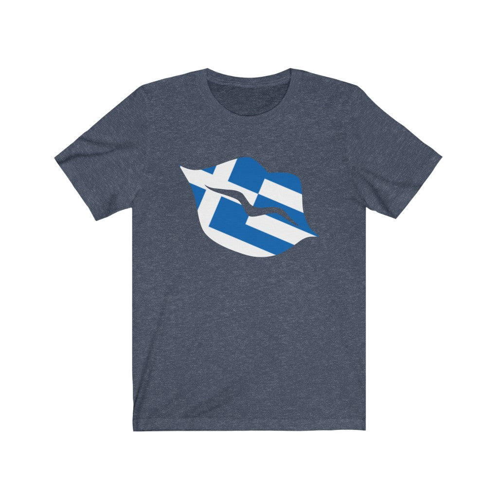 Greece Lips Flag Premium Tee - Unisex