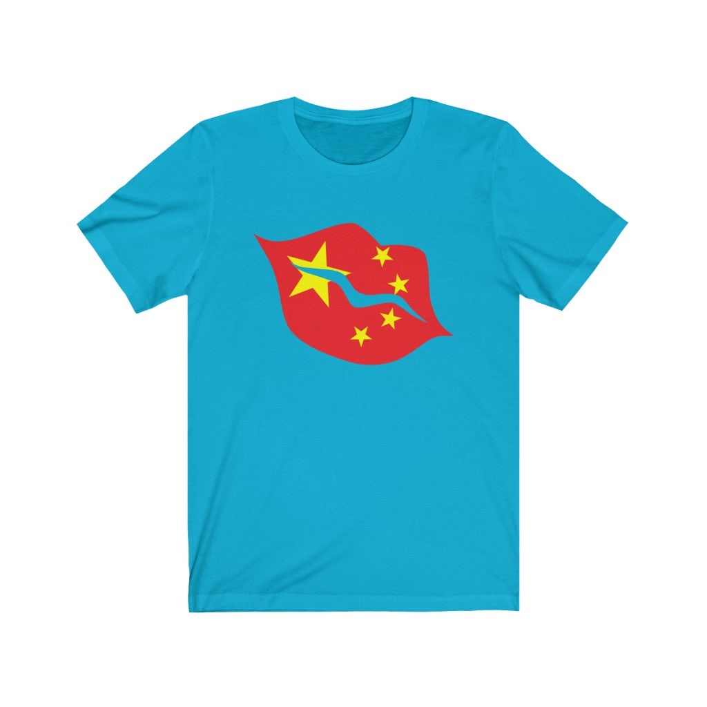 China Lips Flag Premium Tee - Unisex