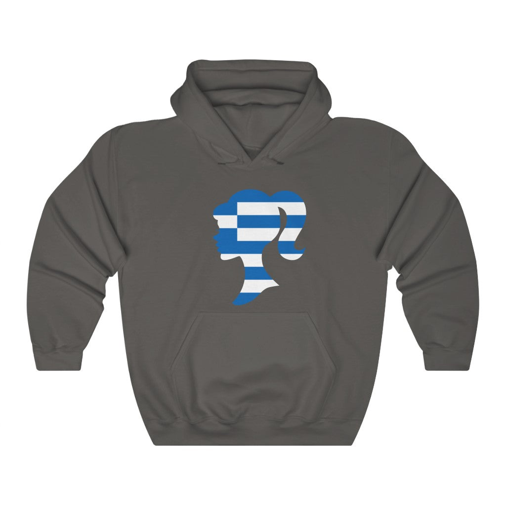 Greece Girl Flag Hoodie Sweatshirt - Unisex