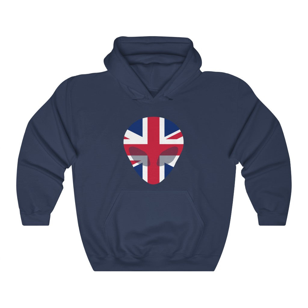 United Kingdom Alien Flag Hoodie Sweatshirt - Unisex