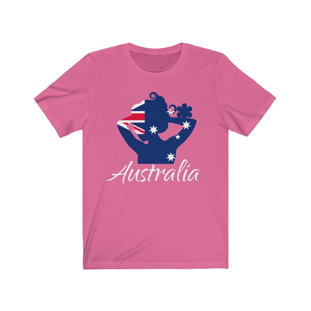Australia Lady Flag Premium Tee 2 - Unisex