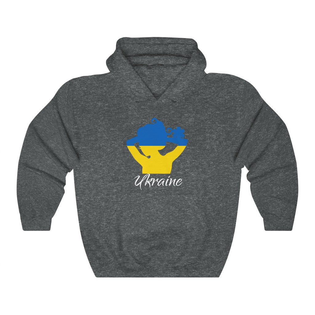 Ukraine Lady Flag Hoodie Sweatshirt 2 - Unisex