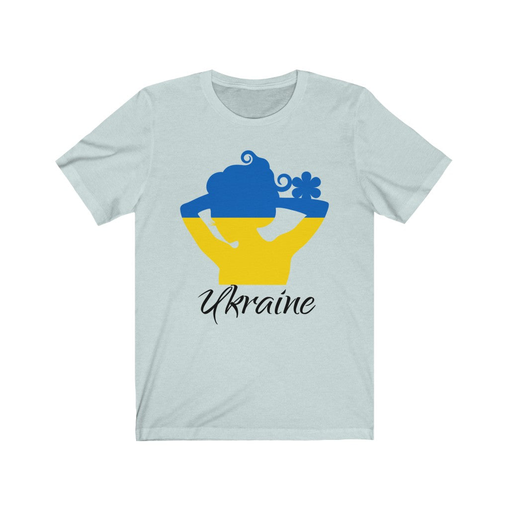 Ukraine Lady Flag Premium Tee 1 - Unisex