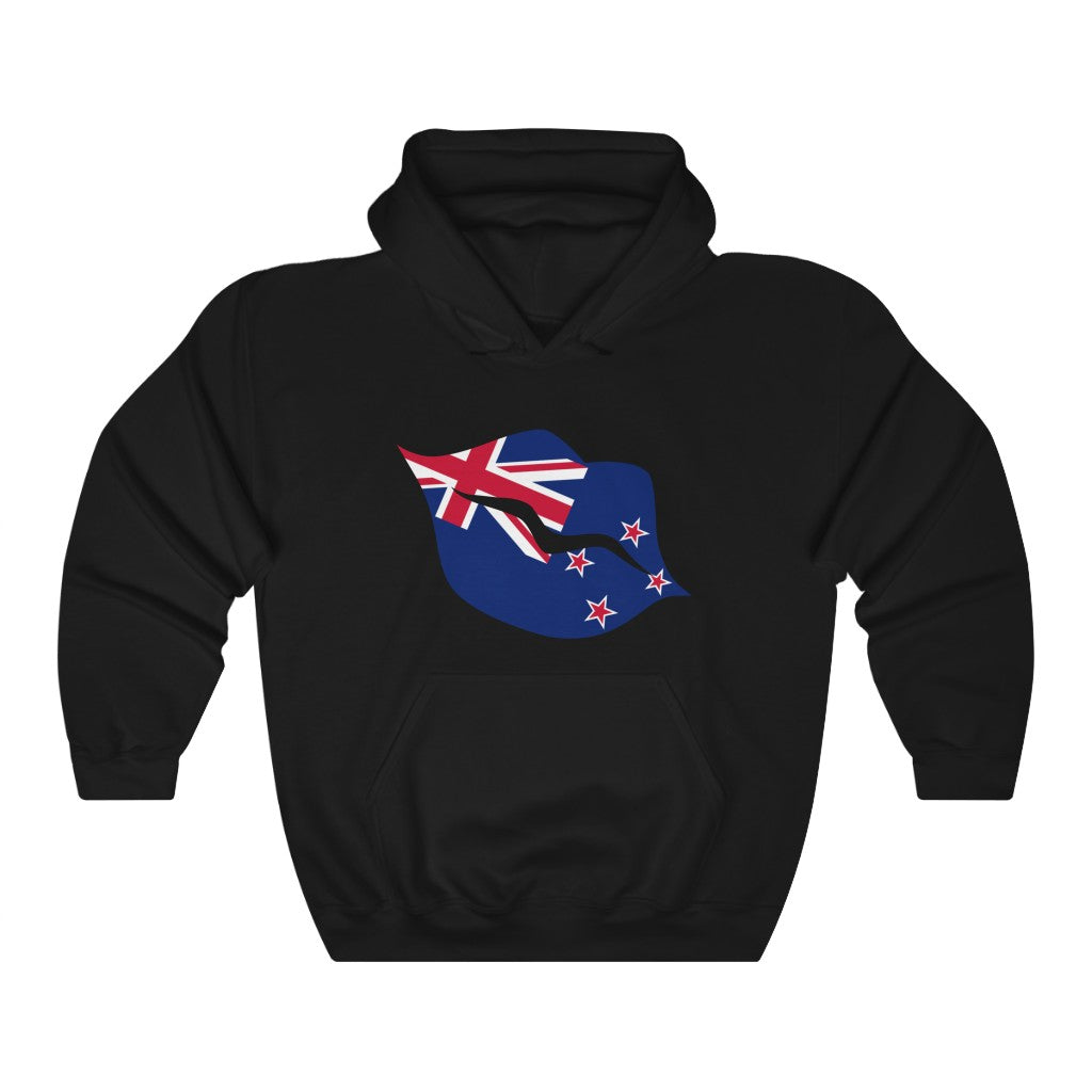 New Zealand Lips Flag Hoodie Sweatshirt - Unisex