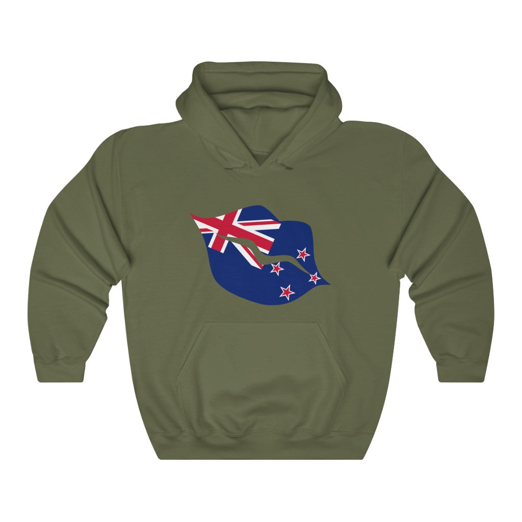 New Zealand Lips Flag Hoodie Sweatshirt - Unisex
