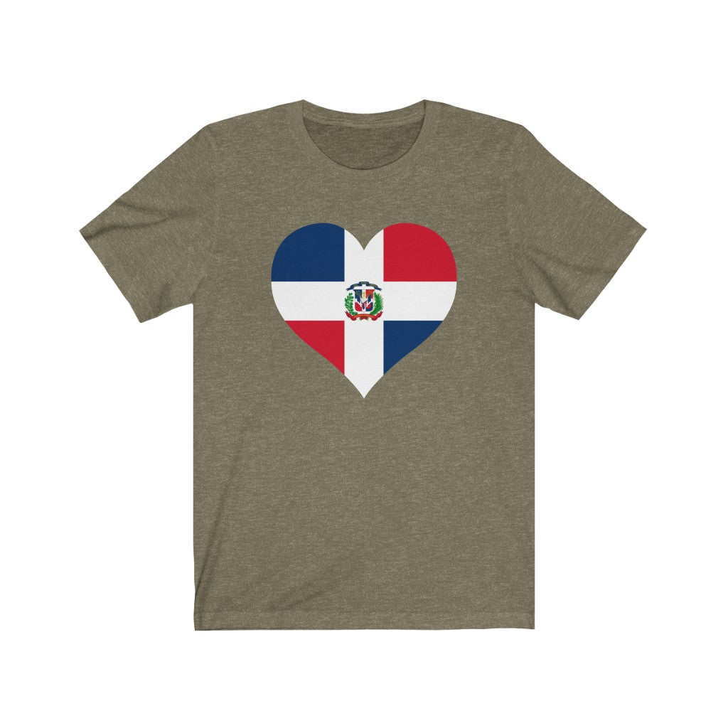 Dominican Republic Heart Flag Premium Tee - Unisex