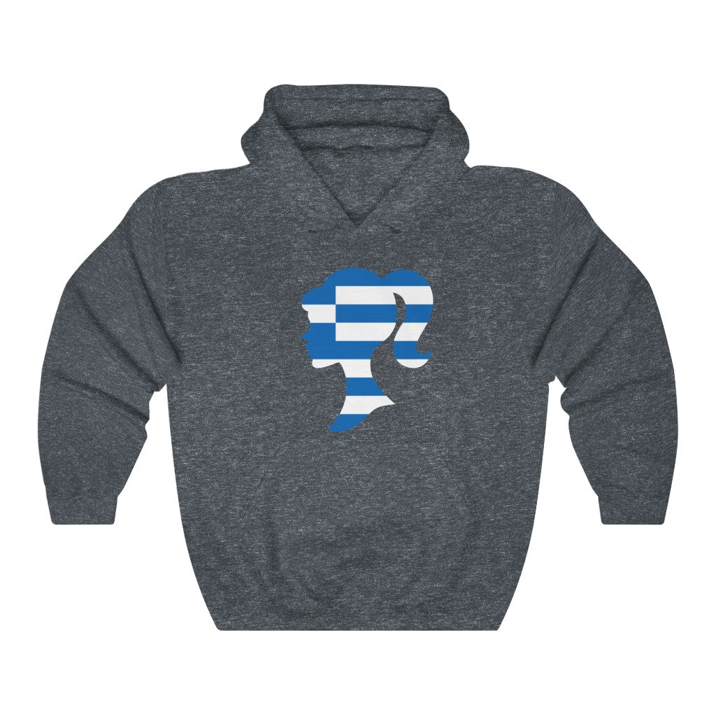 Greece Girl Flag Hoodie Sweatshirt - Unisex