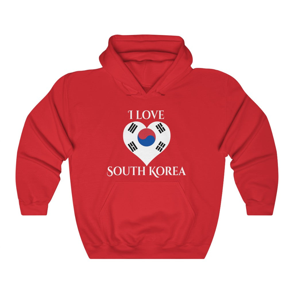 South Korea Heart Flag Hoodie Sweatshirt 2 - Unisex