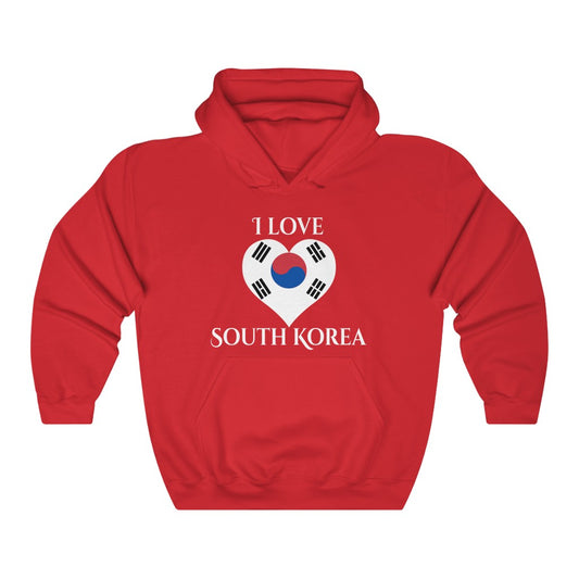 South Korea Heart Flag Hoodie Sweatshirt 2 - Unisex