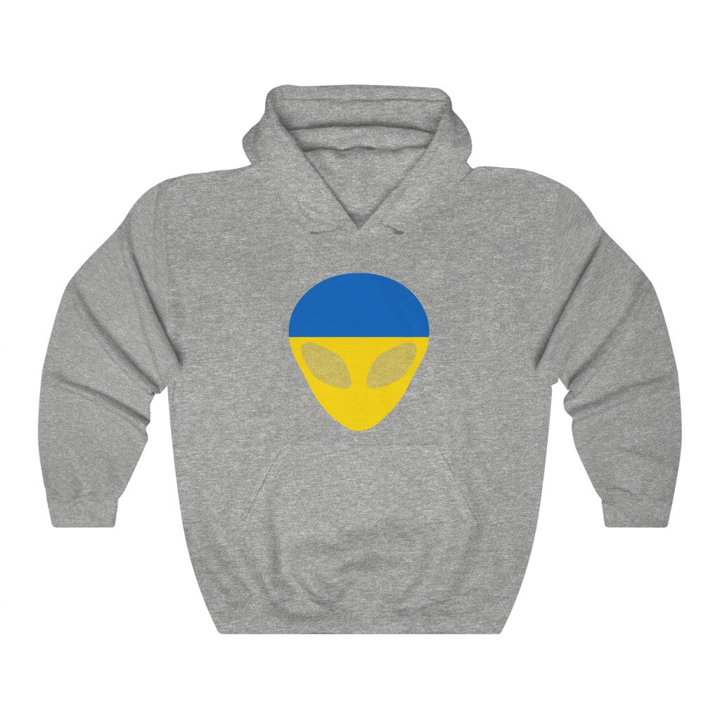 Ukraine Alien Flag Hoodie Sweatshirt - Unisex