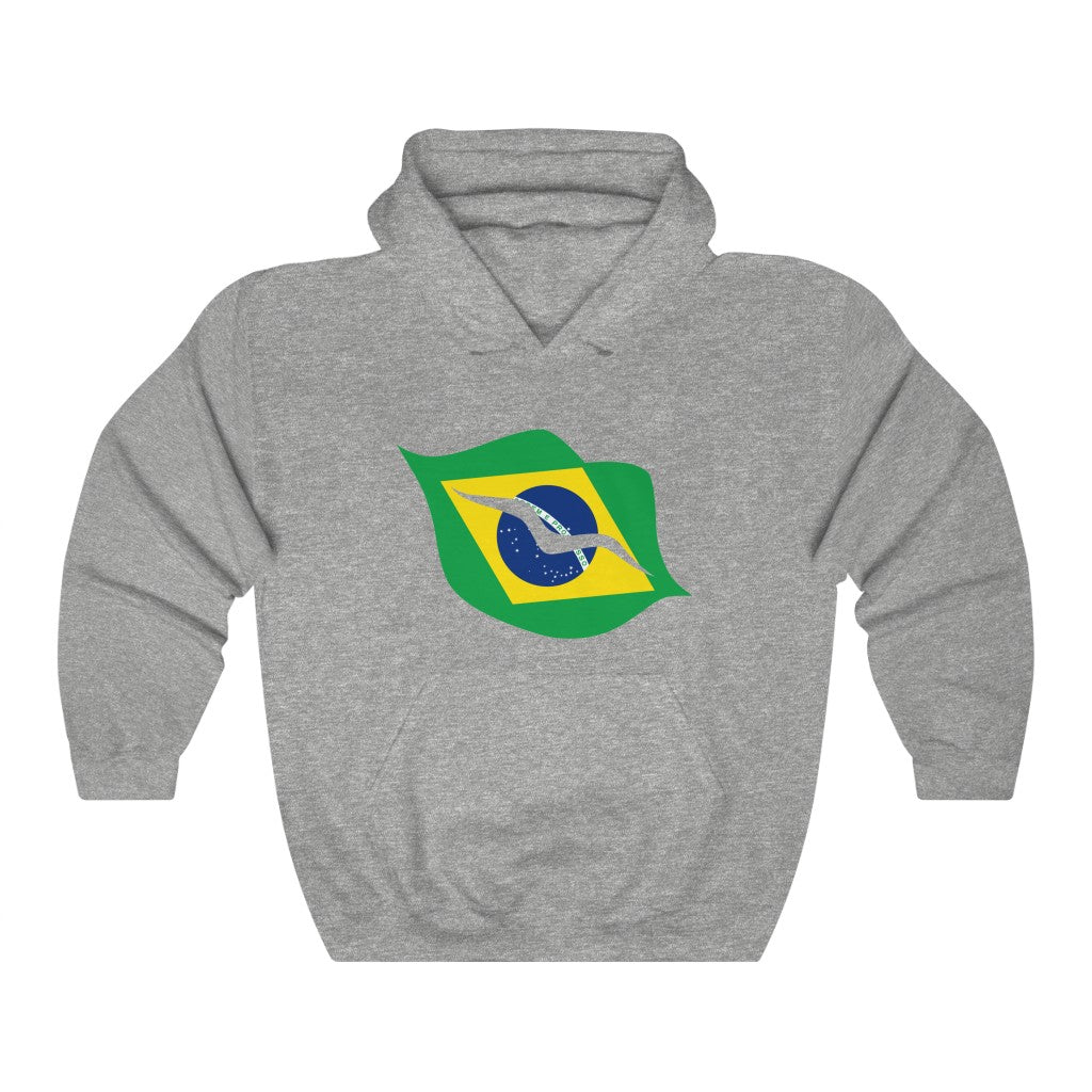 Brazil Lips Flag Hoodie Sweatshirt - Unisex