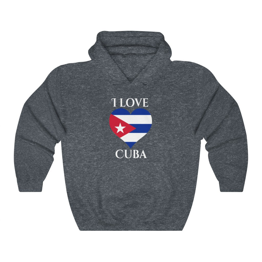 Cuba Heart Flag Hoodie Sweatshirt 2 - Unisex