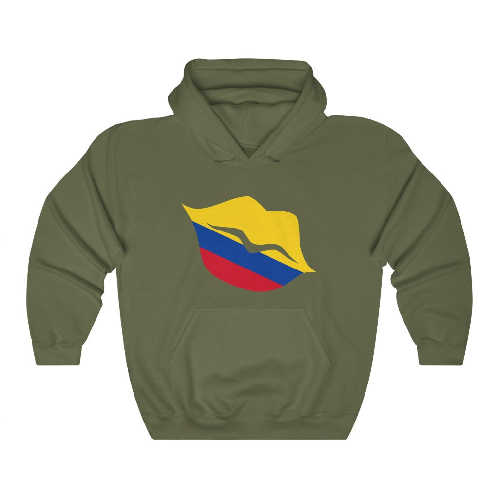 Colombia Lips Flag Hoodie Sweatshirt - Unisex