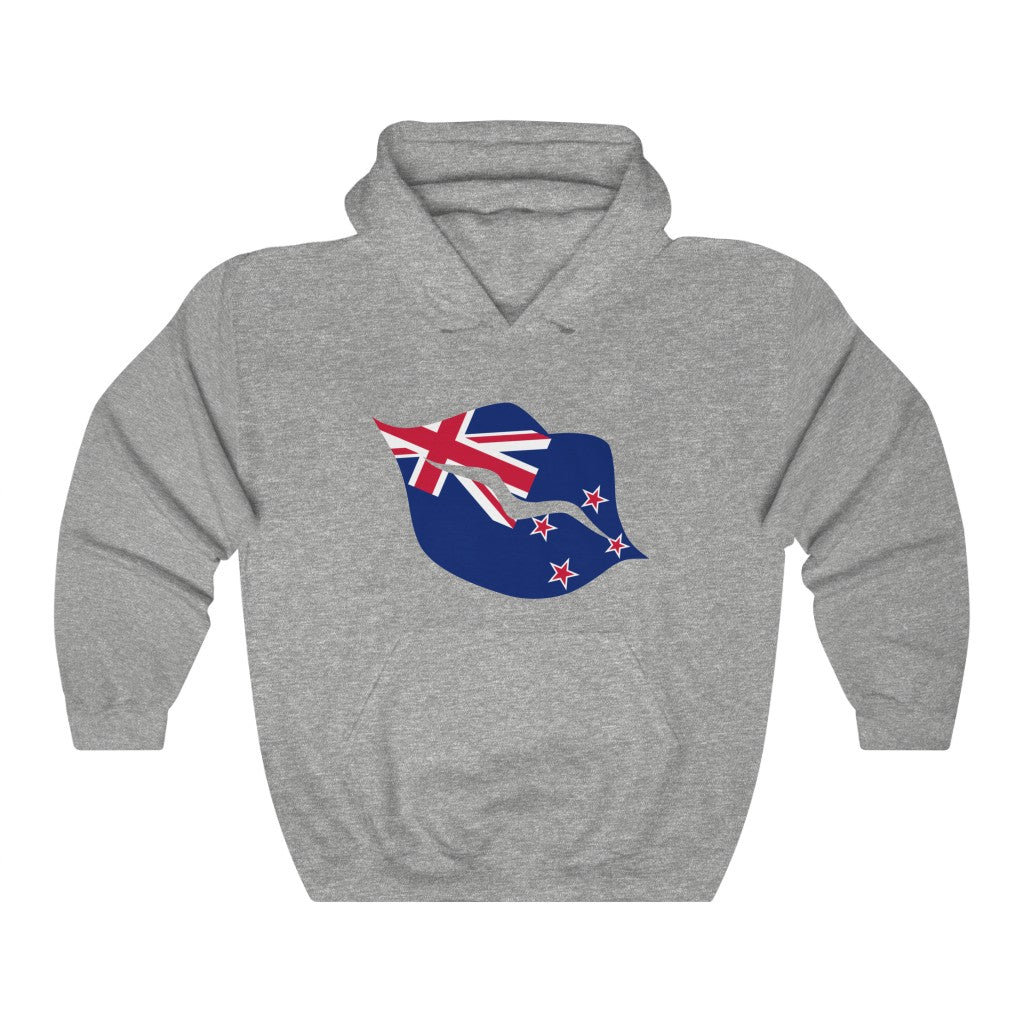 New Zealand Lips Flag Hoodie Sweatshirt - Unisex