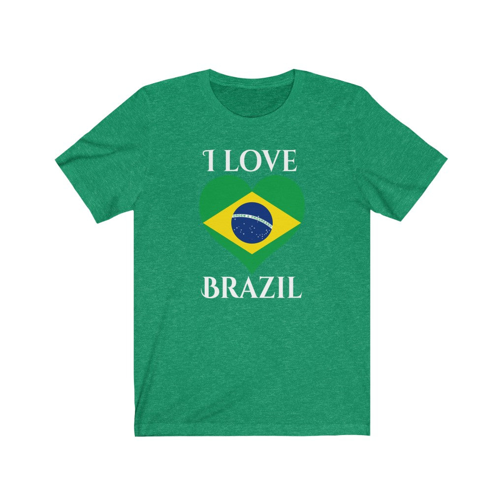 Brazil Heart Flag Premium Tee 2 - Unisex
