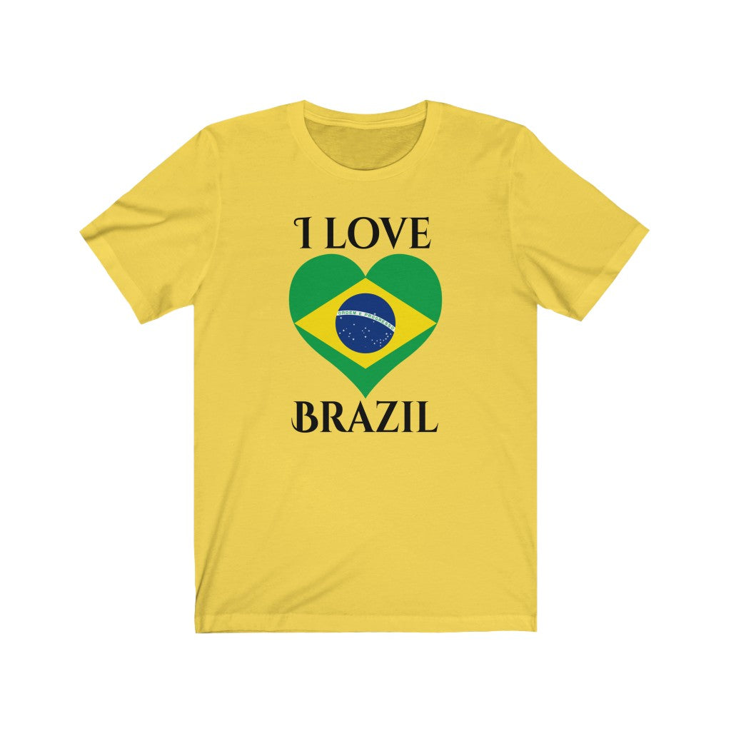 Brazil Heart Flag Premium Tee 1 - Unisex