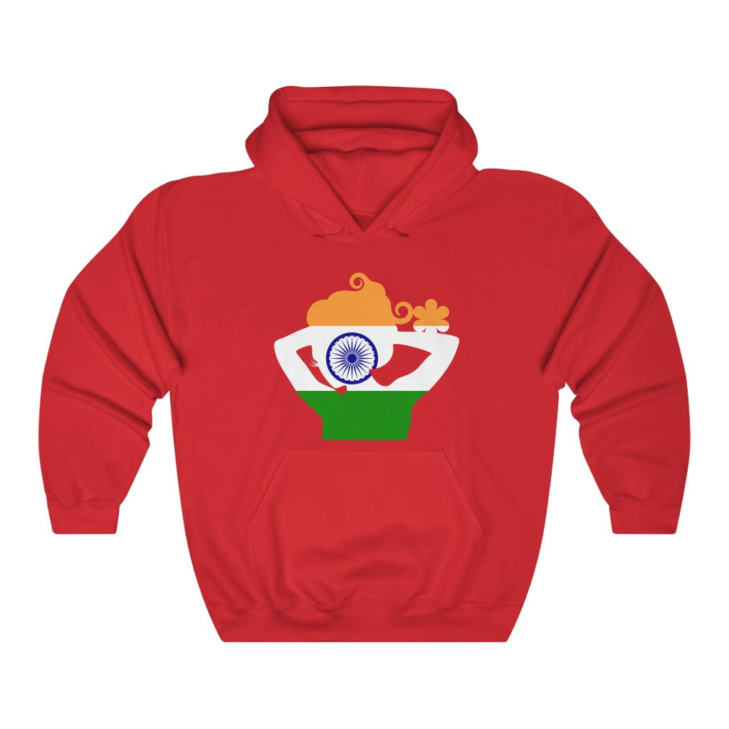 India Lady Flag Hoodie Sweatshirt - Unisex