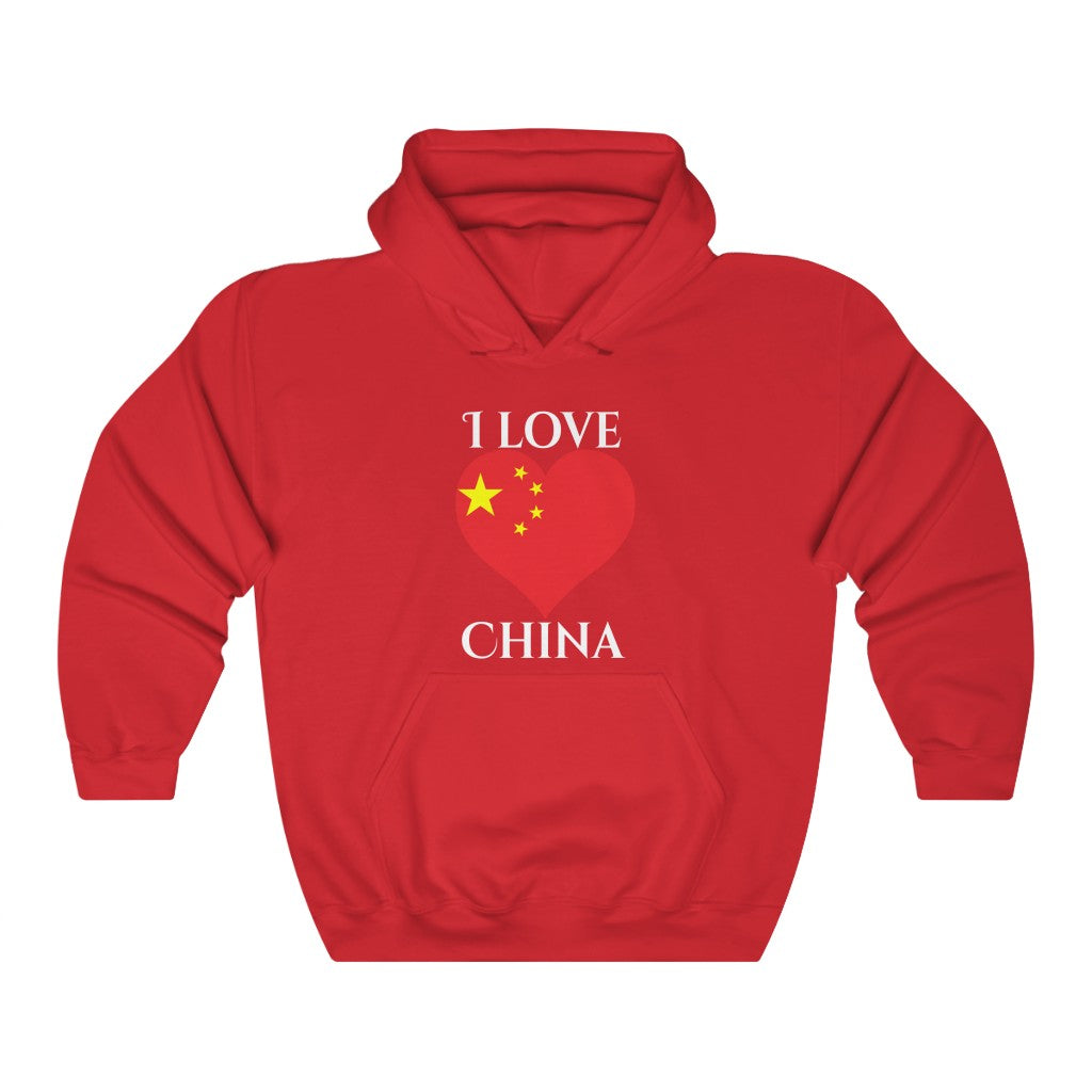 China Heart Flag Hoodie Sweatshirt 2 - Unisex