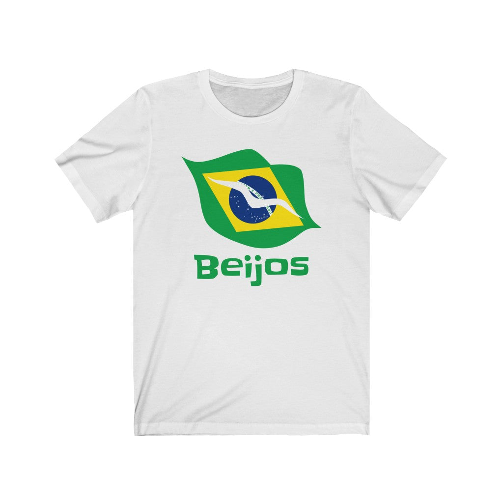 Brazil (Beijos) Lips Flag Premium Tee 1b - Unisex