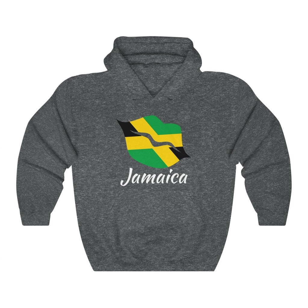 Jamaica Lips Flag Hoodie Sweatshirt 2 - Unisex