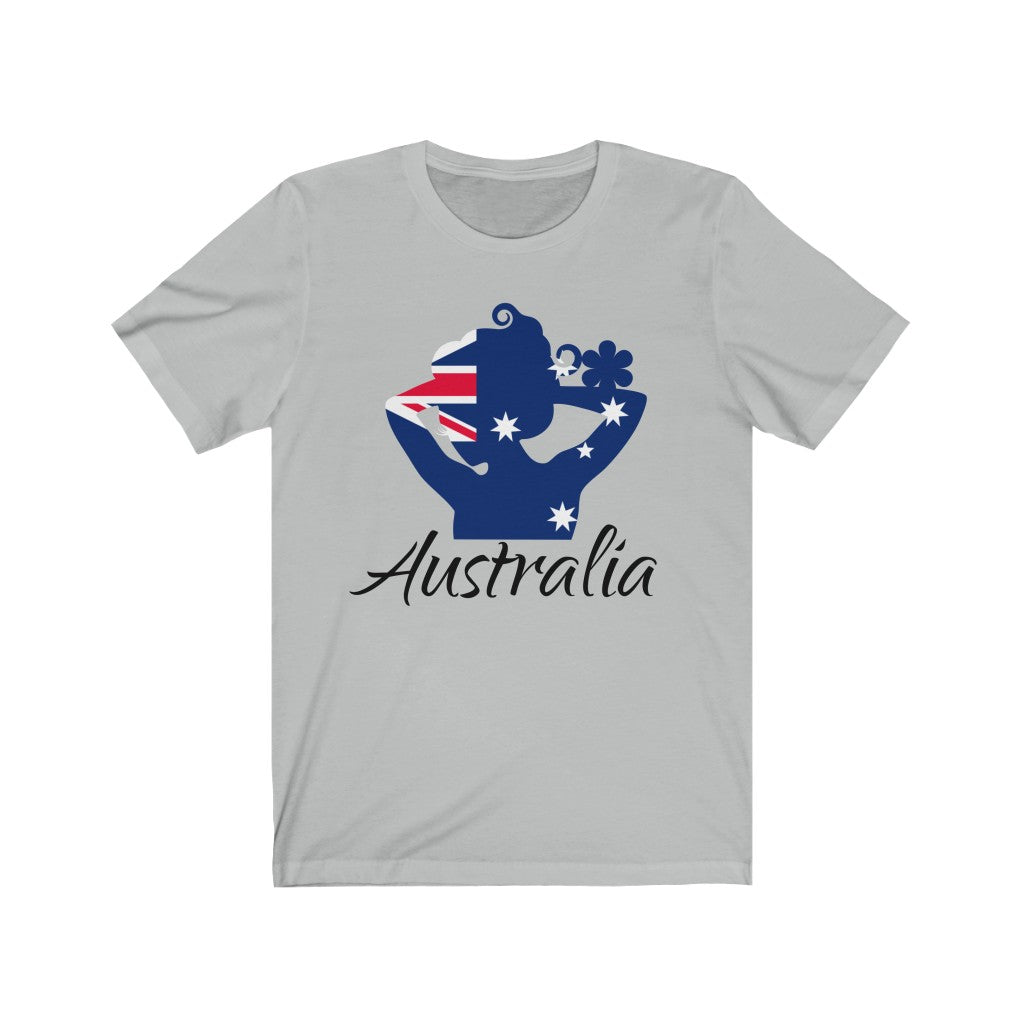 Australia Lady Flag Premium Tee 1 - Unisex