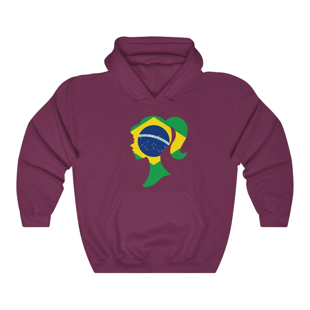 Brazil Girl Flag Hoodie Sweatshirt - Unisex