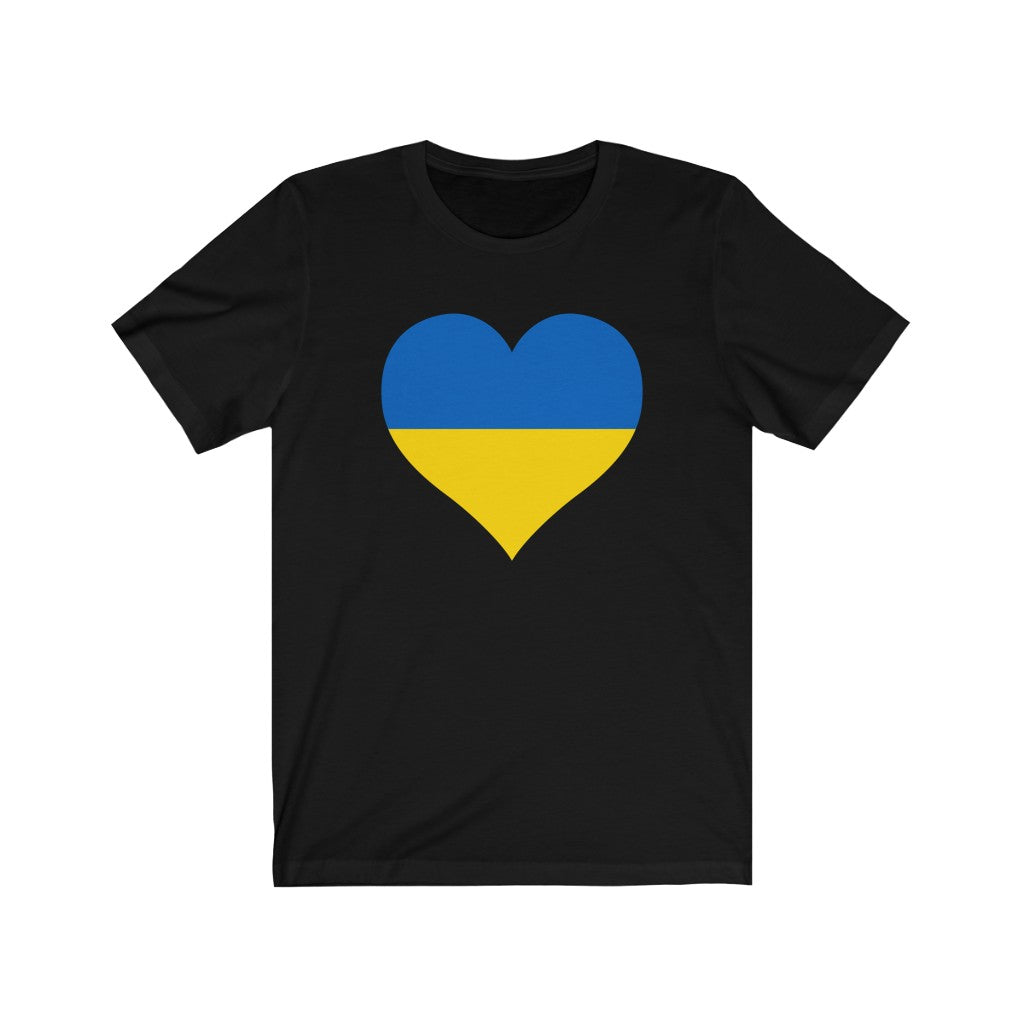 Ukraine Heart Flag Premium Tee - Unisex