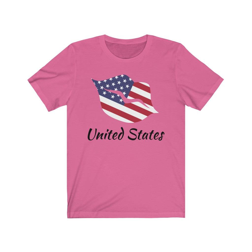 United States of America Lips Flag Premium Tee 1 - Unisex