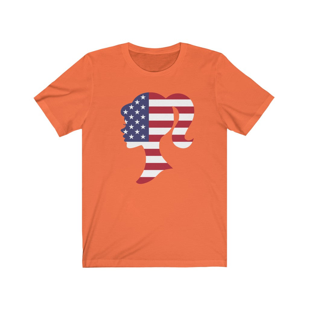 United States of America Girl Flag Premium Tee - Unisex