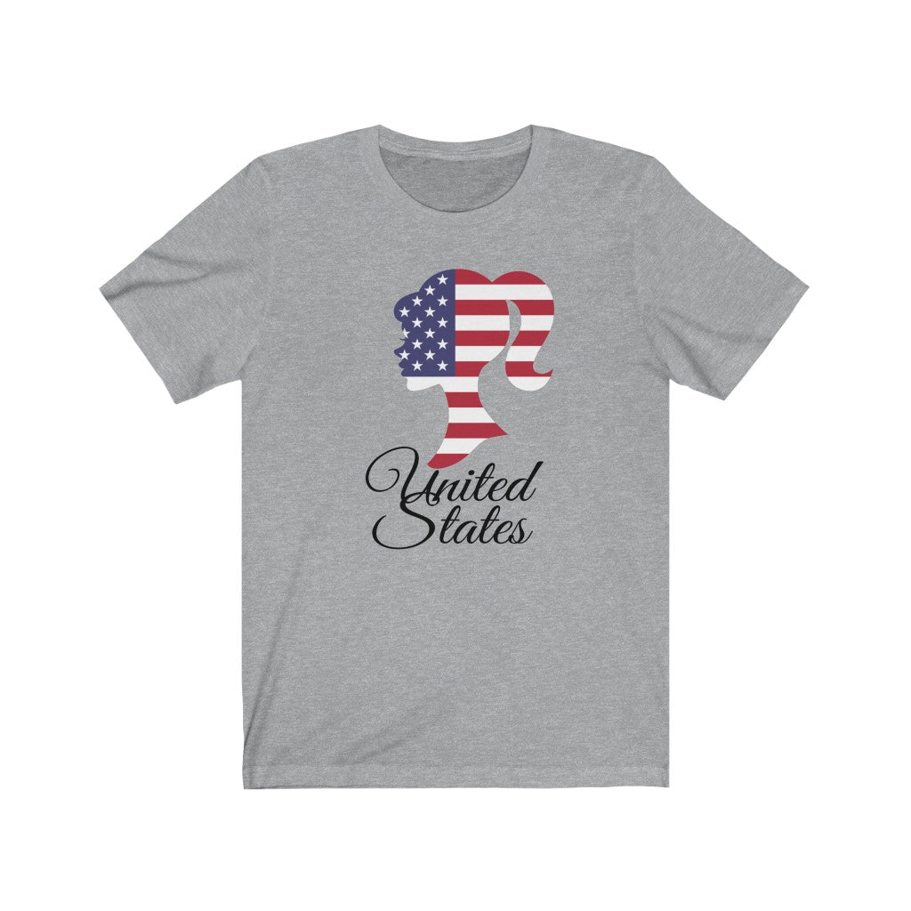 United States of America Girl Flag Premium Tee 1 - Unisex