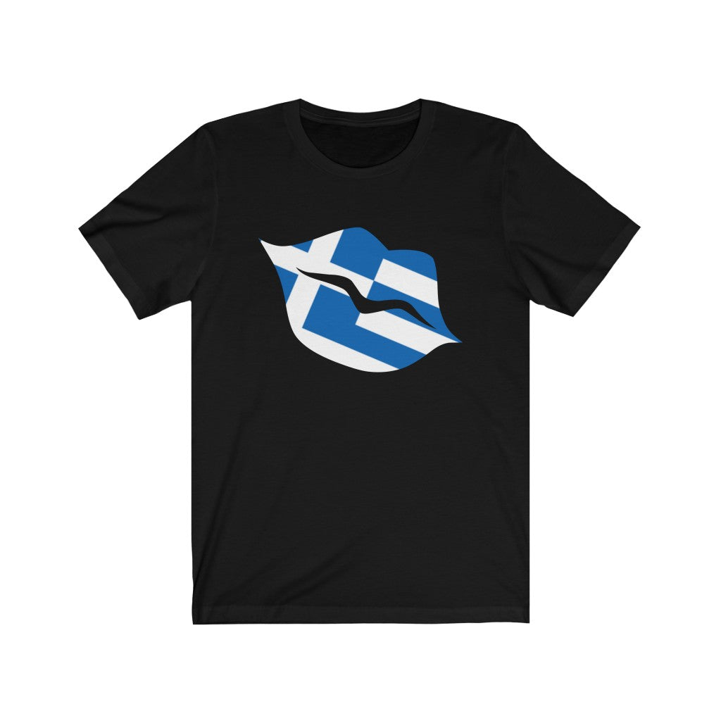 Greece Lips Flag Premium Tee - Unisex
